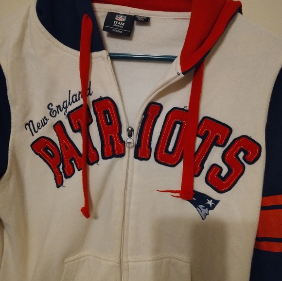 New England Patriots Women's NFL Football Zip jacket Hoodie Pockets size Large - Picture 3 of 6